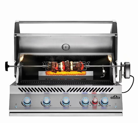Napoleon 700 Series 38 Inch 5-Burner Built-In Propane Grill With Rotisserie & SafetyGlow
