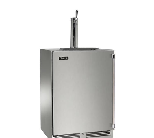 Perlick 24-Inch Signature Series Marine & Coastal Series Stainless Steel Single Tap Outdoor Beverage Dispenser W/ Door Lock