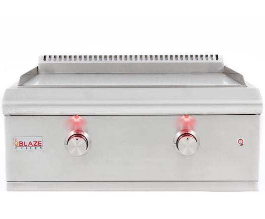 Blaze Premium LTE 30 Inch Built-In Natural Gas Griddle With Lights