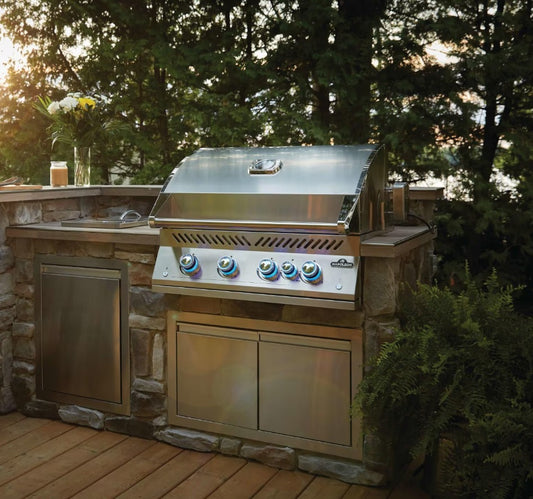 Napoleon 700 Series 32 Inch 5-Burner Built-In Natural Gas Grill With Rotisserie & SafetyGlow