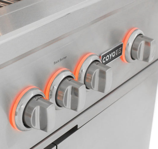 Coyote S Series 42 Inch 5-Burner Built-In Propane Gas Grill With RapidSear Infrared Burner & Rotisserie