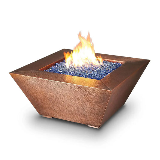 Canyon 40 Inch Square Fire Pit in Copper by Starfire Designs