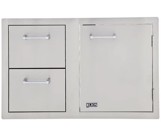 Lion 33 Inch Access Door And Double Drawer Combo
