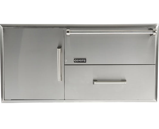 Coyote 42 Inch Access Door And Drawer Combo With Warming Drawer