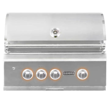 Coyote S Series 30 Inch 3-Burner Built-In Propane Gas Grill With RapidSear Infrared Burner & Rotisserie