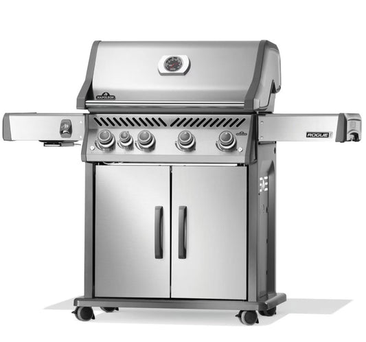 Napoleon Rogue PRO 525 4-Burner Propane Grill With Side Burner On Stand