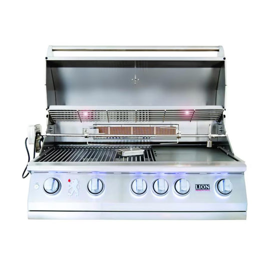 Lion L90000 40 Inch 5-Burner Built-In Natural Gas Grill