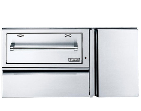 Lynx 42 Inch Convenience Center With Built-In 120V Electric Warming Drawer & Propane Tank Storage