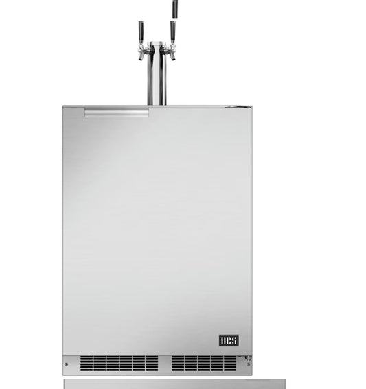DCS 24 Inch Right Hinge Outdoor Dual Tap Beverage Dispenser / Kegerator