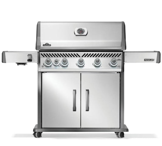 Napoleon Rogue PRO 625 5-Burner Propane Grill With Side Burner On Stand