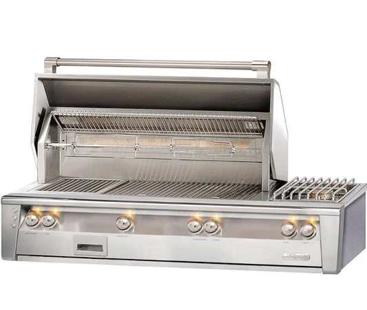 Alfresco ALXE 56 Inch Built-In Propane Gas Grill With Rotisserie And Side Burner