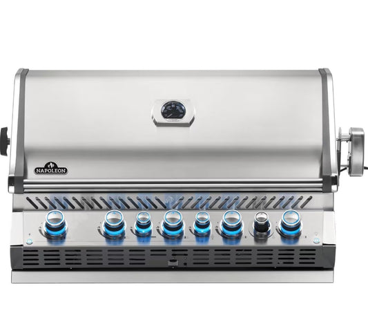 Napoleon Prestige PRO 665 5-Burner Built-in Natural Gas Grill With Rear Burner & Rotisserie