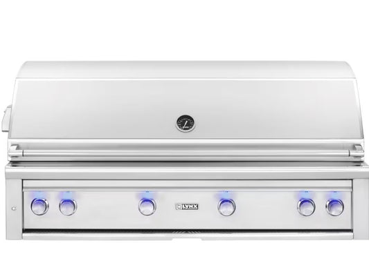 Lynx Professional 54 Inch Built-In Natural Gas Grill With One Infrared Trident Burner And Rotisserie