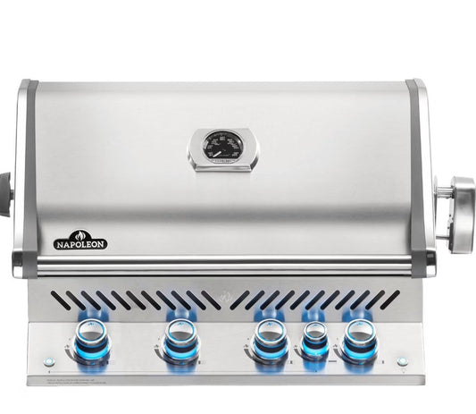 Napoleon Prestige PRO 500 4-Burner Built-in Natural Gas Grill With Rear Burner & Rotisserie