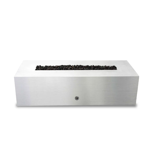 Gravity 60 x 24 Inch Stainless Steel Rectangle Fire Pit Table by Starfire Designs