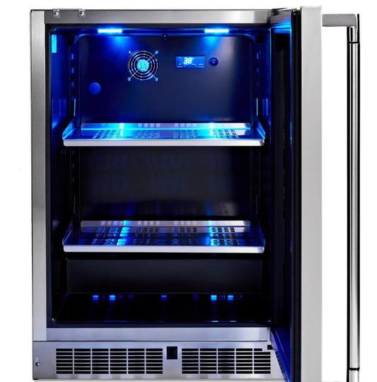 Lynx 24 Inch Right Hinge Outdoor Compact Glass Door Refrigerator