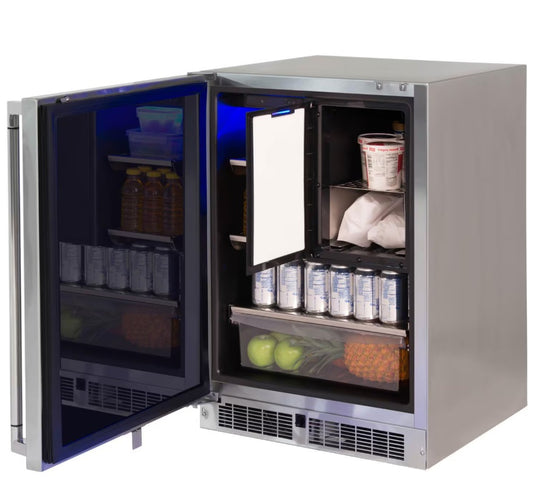 Lynx 24 Inch Left Hinge Outdoor Compact Refrigerator With Freezer