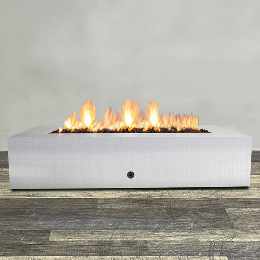 Gravity 72 x 38 Inch Stainless Steel Rectangle Gas Fire Pit by Starfire Designs