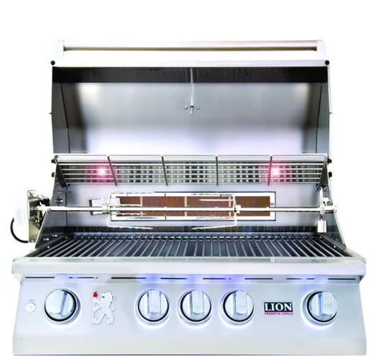 Lion L75000 32 Inch 4-Burner Built-In Natural Gas Grill