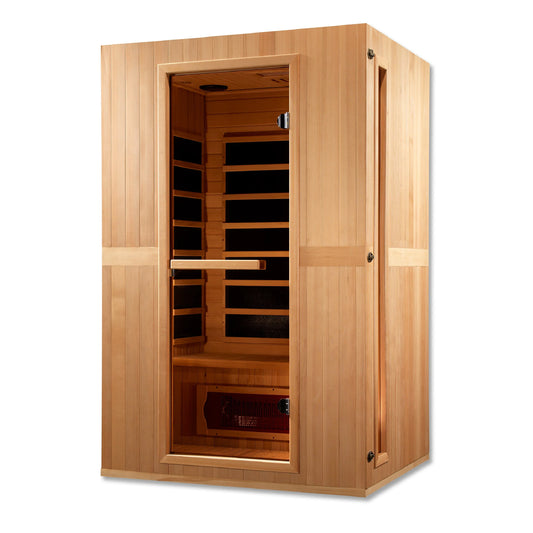 Golden Designs Maxxus Serenity 2 Person Low EMF FAR Infrared Sauna Canadian Hemlock