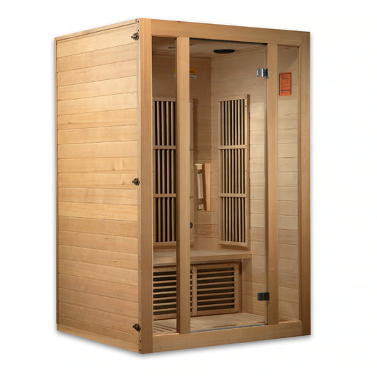 Golden Designs Maxxus Seattle 2 Person Low EMF FAR Infrared Sauna Canadian Hemlock