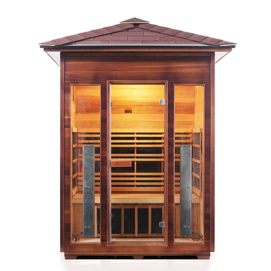 Enlighten Saunas RUSTIC - 3 Peak Full Spectrum Infrared Sauna