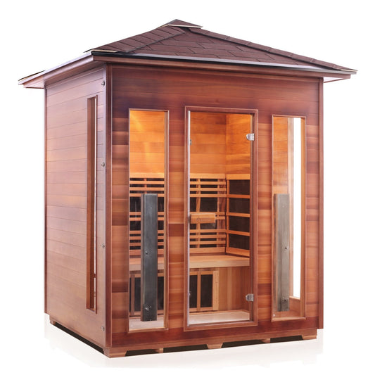 Enlighten Saunas RUSTIC - 4 Peak Full Spectrum Infrared Sauna