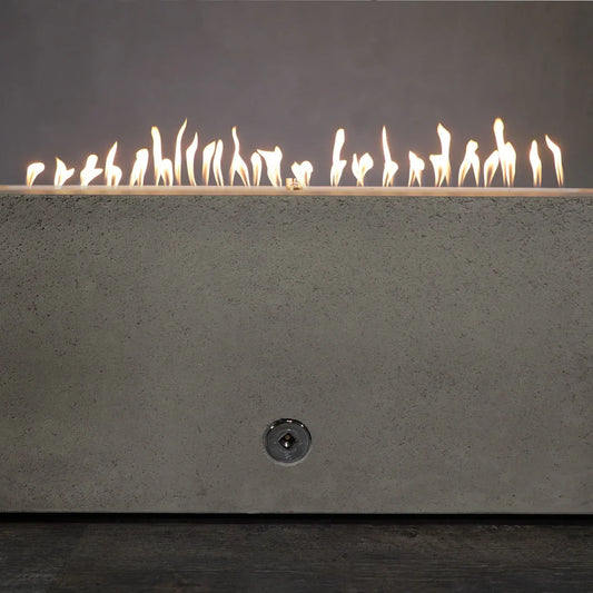 Rustic 72 x 38 Inch Rectangle Gas Fire Pit by Starfire Designs
