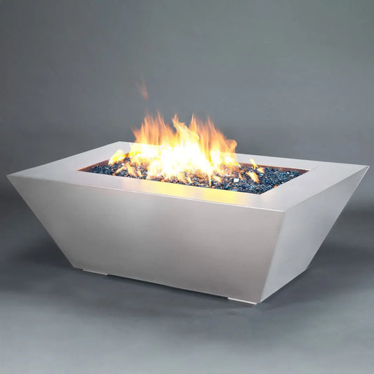 Steel Mill 60 x 32 Fire Pit Table Rectangle by Starfire Designs