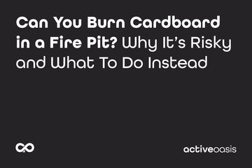 Image asking "Can You Burn Cardboard in a Fire Pit?"