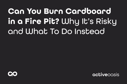 Image asking "Can You Burn Cardboard in a Fire Pit?"