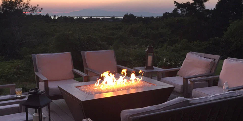 Rectangle Fire Pit with Propane Tank Inside