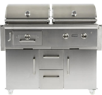 Coyote Centaur 50-Inch Propane Gas/Charcoal Dual Fuel Grill - C1HY50LP