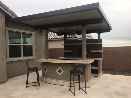 Key Largo Outdoor Kitchen With Built In BBQ Grill With 12 x 14 Patio Cover