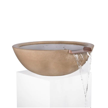 The Outdoor Plus 33" Round Concrete Sedona Water Bowl