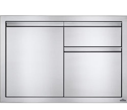 Napoleon 36 Inch Single Door & Double Drawer - BI-3624-1D2DR