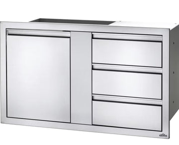 Napoleon 42 Inch Single Door & Triple Drawer - BI-4224-1D3DR