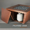 Canyon 40 Inch Square Fire Pit in Copper by Starfire Designs