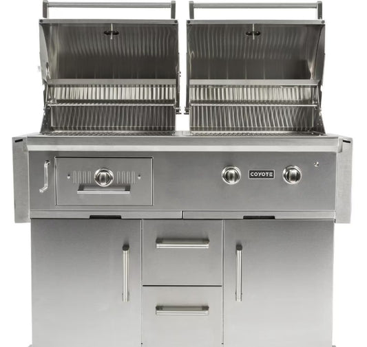 Coyote Centaur 50-Inch Propane Gas/Charcoal Dual Fuel Grill - C1HY50LP