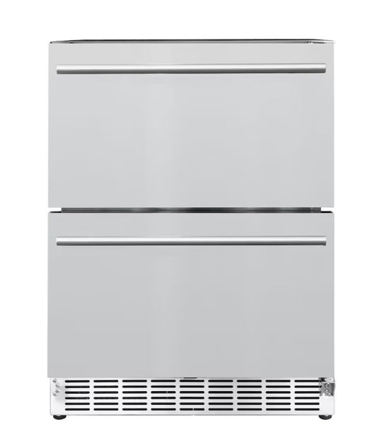 Summerset 24 Inch Outdoor Rated Double Drawer Refrigerator