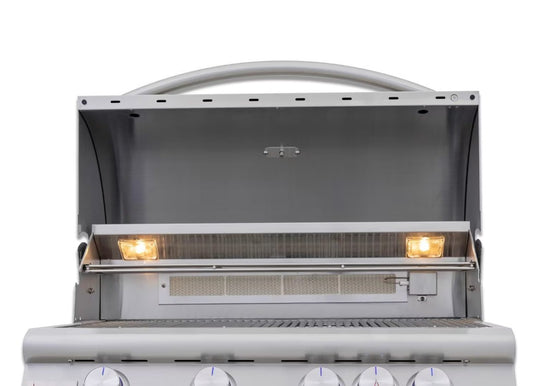 Blaze Premium LTE+ 32-Inch 4-Burner Built-In Natural Gas Grill w/ Lift-Assist Hood & Rear Infrared Burner - BLZ-4LTE3-NG