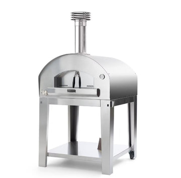 Fontana Forni Roma Hybrid Pizza Oven on Cart - Stainless Steel