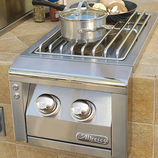 Alfresco Built-In Natural Gas Double Side Burner -