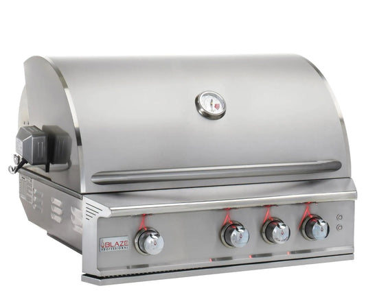 Blaze Professional LUX 34-Inch 3-Burner Built-In Propane Gas Grill w/ Rear Infrared Burner - BLZ-3PRO-LP