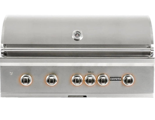 Coyote S-Series 42-Inch 5-Burner Built-In Propane Gas Grill With RapidSear Infrared Burner & Rotisserie - C2SL42LP