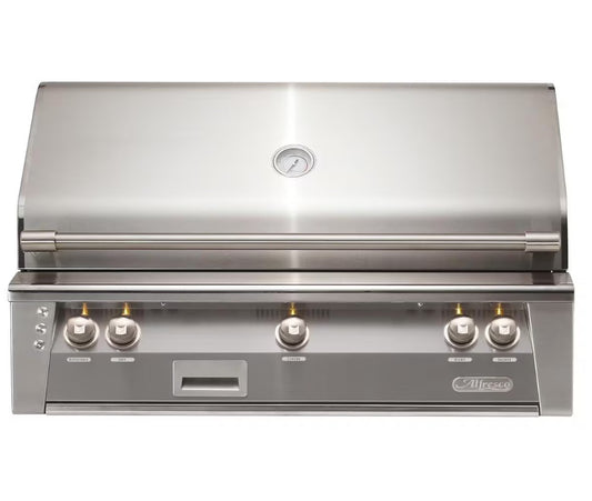 Alfresco ALXE 42-Inch Built-In Natural Gas Grill With Sear Zone And Rotisserie in Signal Gray - ALXE-42SZ-NG-S7004