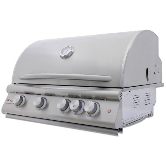 Blaze Premium LTE+ 32-Inch 4-Burner Built-In Natural Gas Grill w/ Lift-Assist Hood & Rear Infrared Burner - BLZ-4LTE3-NG