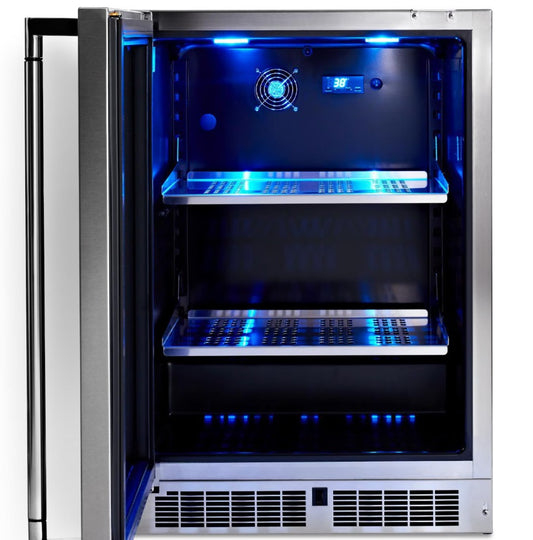Lynx 24 Inch Left Hinge Outdoor Compact Glass Door Refrigerator