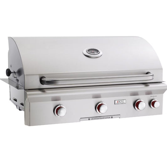 American Outdoor Grill T-Series 36-Inch 3-Burner Built-In Natural Gas Grill With Rotisserie - 36NBT