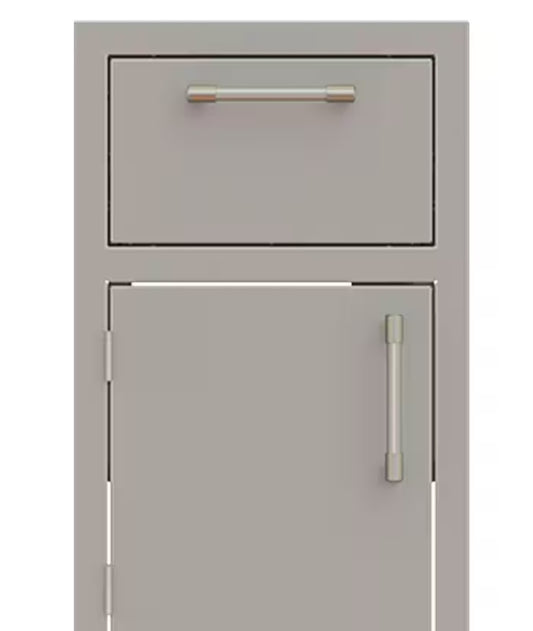 Alfresco 17-Inch Stainless Steel Left-Hinged Soft-Close Door & Drawer Combo - AXE-DDR-L-SC